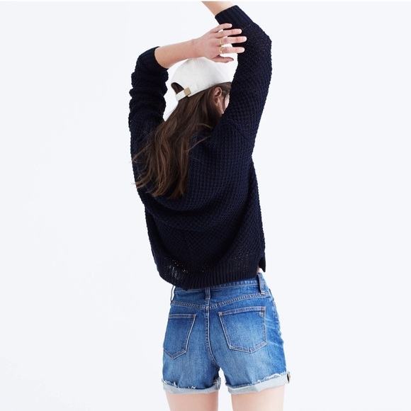 Madewell Navy French Quarter Pullover Sweater Size XS - Picture 3 of 13